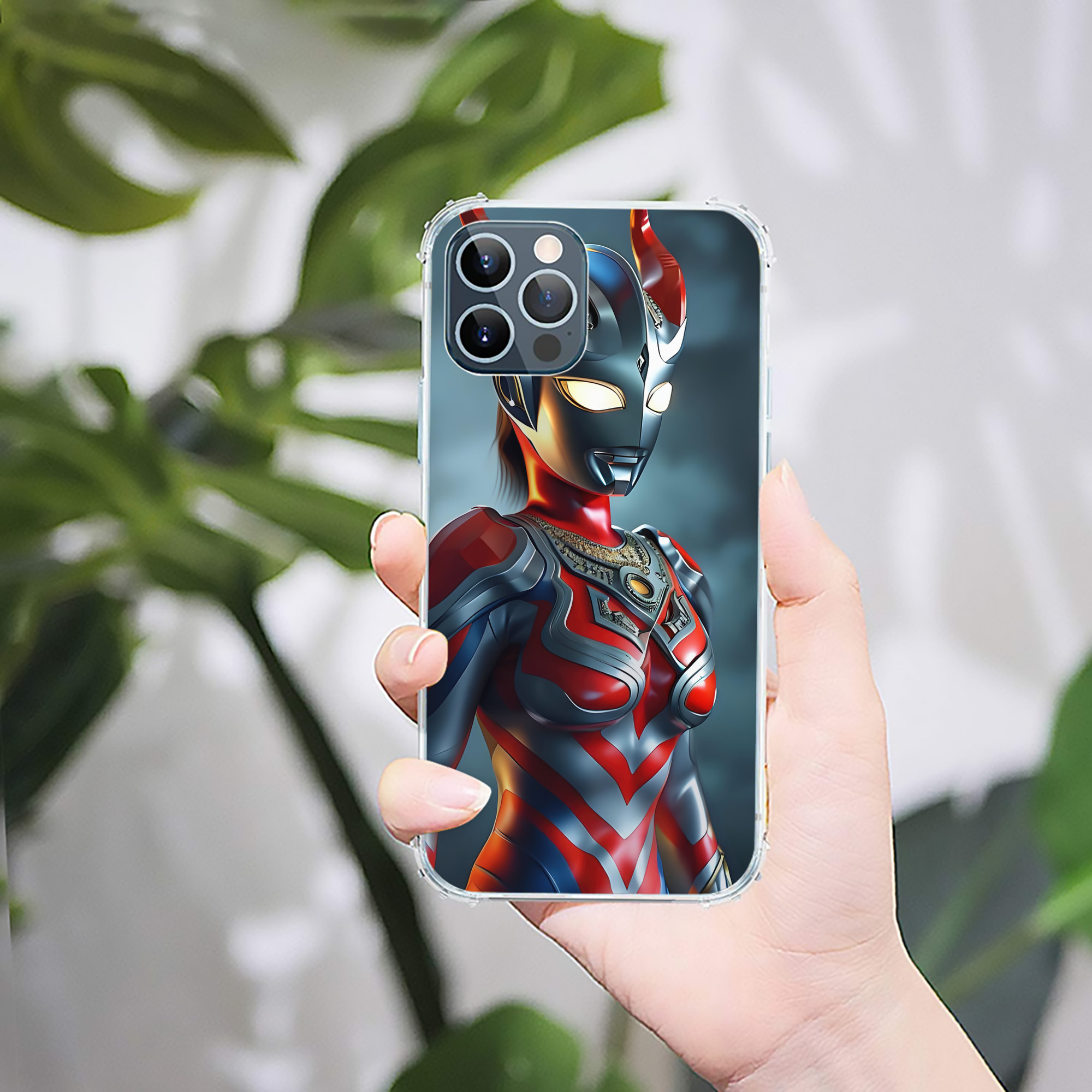 （画像用） ウルトラマン Ultraman 【iPhone 12シリーズ対応】透明スマホケース（クリアソフトケース）